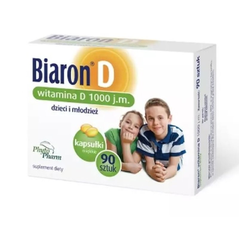Biaron Vitamin D 1000 Iu 90 Capsules - Long-Term Validity