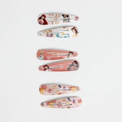 Disney Princess Hair Snap Clips for Girls 2 Inch Metal Non-Slip Clips