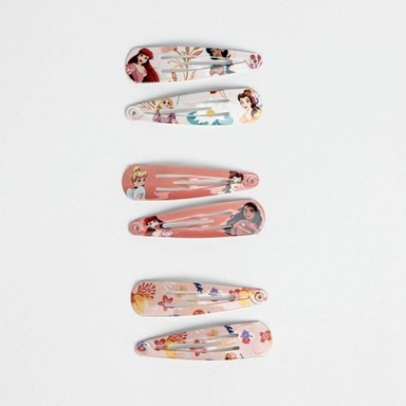 Disney Princess Hair Snap Clips for Girls 2 Inch Metal Non-Slip Clips