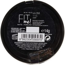 Maybelline Fit Me Matte & Poreless Pressed Powder 14g 115 Ivory