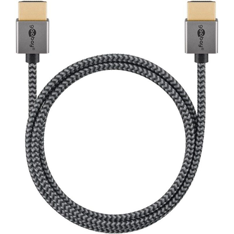 Goobay 75757 HDMI cable 1 m HDMI Type A (Standard) Grey