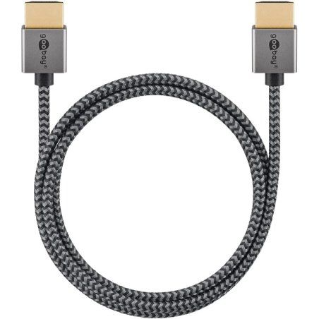 Goobay 75757 câble HDMI 1 m HDMI Type A (Standard) Gris
