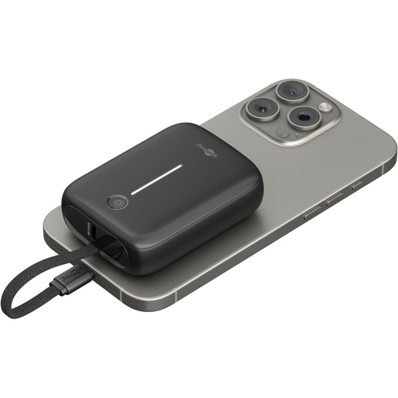 Goobay 76251 banque d'alimentation électrique Lithium Polymère (LiPo) 10000 mAh Noir