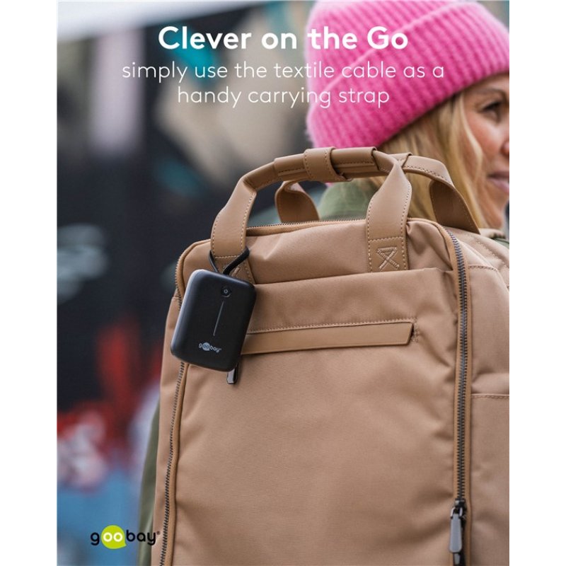 Goobay 76251 power bank Lithium Polymer (LiPo) 10000 mAh Black