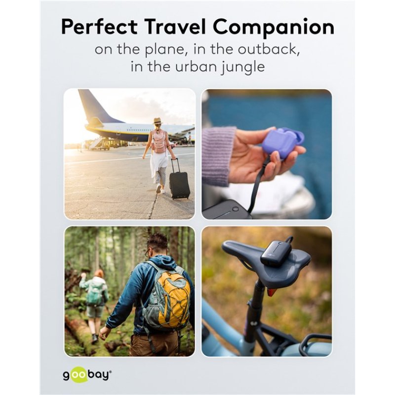 Goobay 76251 banque d'alimentation électrique Lithium Polymère (LiPo) 10000 mAh Noir