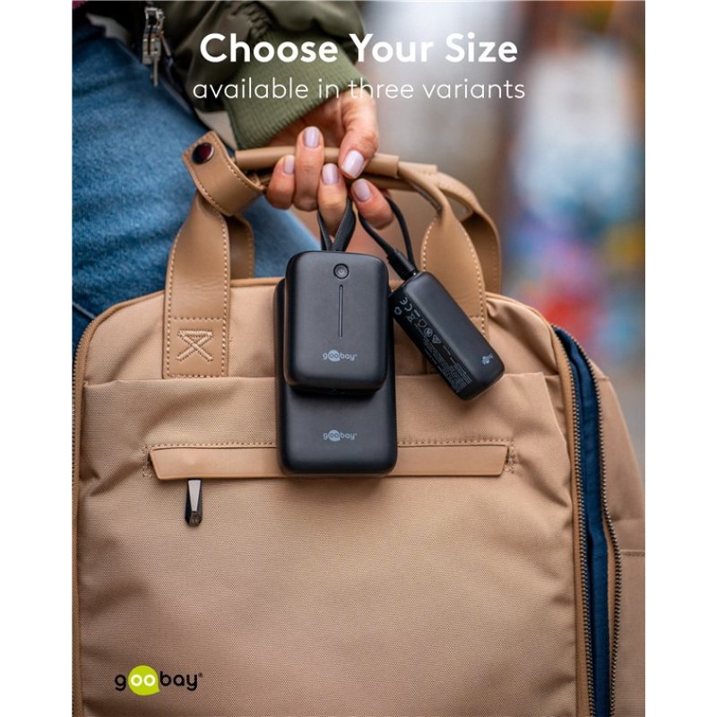 Goobay 76251 banque d'alimentation électrique Lithium Polymère (LiPo) 10000 mAh Noir