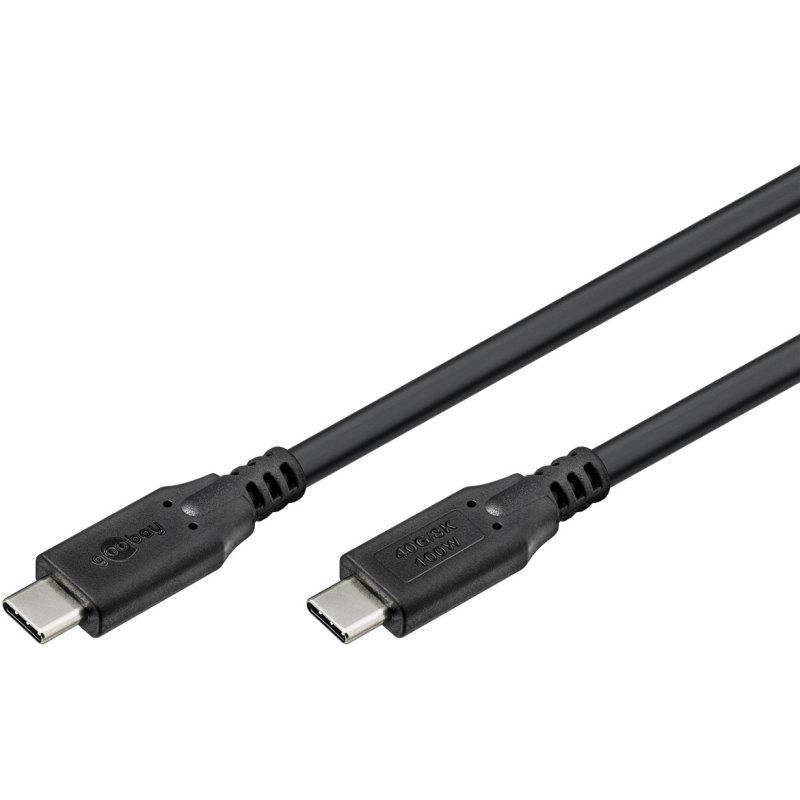 Goobay 74191 USB cable USB4 Gen 2x2 1 m USB C Black