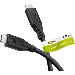 USB4 Gen 3x2 Kabel, USB-C Stecker USB-C Stecker, 40Gbit/s (schwarz, 2 Meter, PD, Laden mit bis zu 100 Watt)