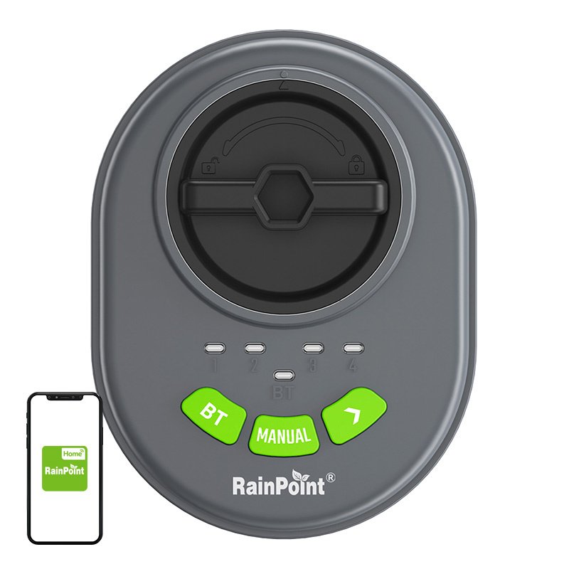 RainPoint 4-zone sprinkler controller with app, Bluetooth