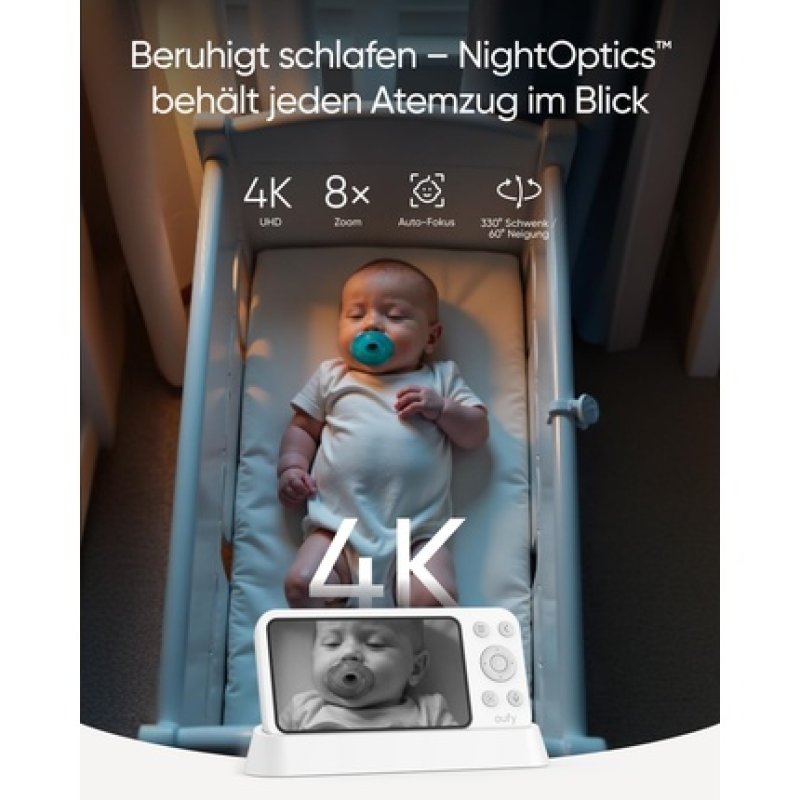Eufy Baby Monitor with Camera E21 4K UHD 5-Inch Display 720p