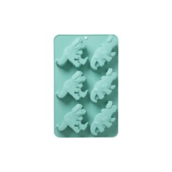 Rice - Silicone Baking Form with 6 Dinos - Mint - 30 cm x 20 cm