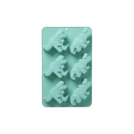Rice - Silicone Baking Form with 6 Dinos - Mint - 30 cm x 20 cm
