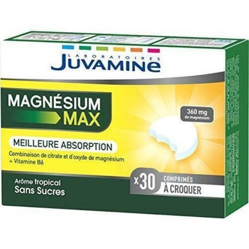 Juvamine Magnesium Max Chewable Tablets 30 Count