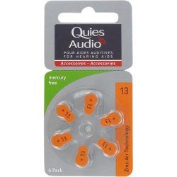 Quies Audio Zinc Air Batteries for Hearing Aids