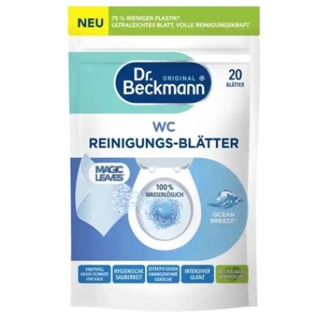 Delta Pronatura Dr. Beckmann Gel Toilet Cleaning Leaves 20 Pieces Ocean
