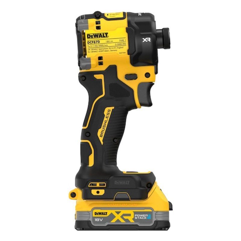 DeWALT DCF870E2T-QW clé pneumatique 1/4" 3000 tr/min 56 N·m Noir, Jaune 500 W 18 V