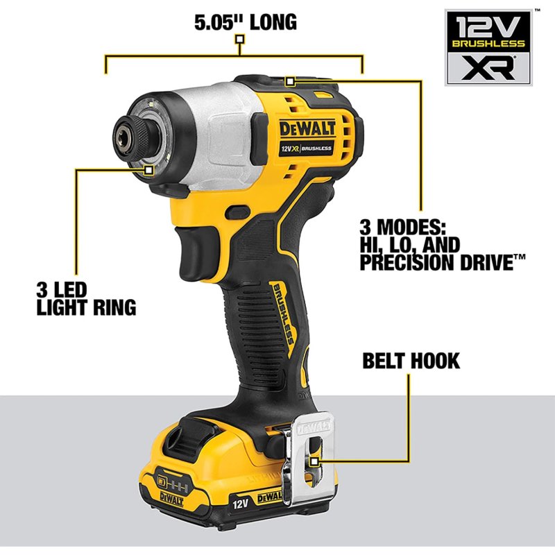 DEWALT Akku-Schlagschr. (1/4"), 12V / 2Ah
