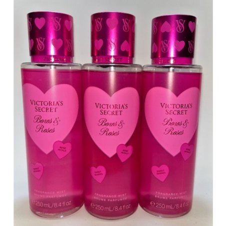 3 Bows & Roses Victoria's Secret Fragrance Mist 8.4 Fl Oz