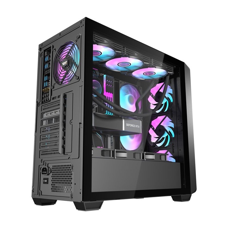 Darkflash DS900WD computer case (black) 4 fans