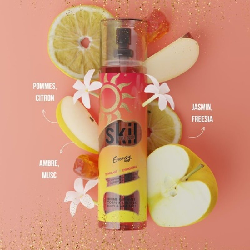Skil Energy Women's Perfumed Mist Feel Good Collection Amber Musk Fragrance