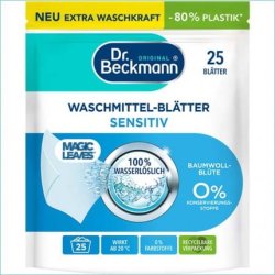Delta Pronatura Dr Beckmann Sensitive Washing Leaves - 25 Pieces