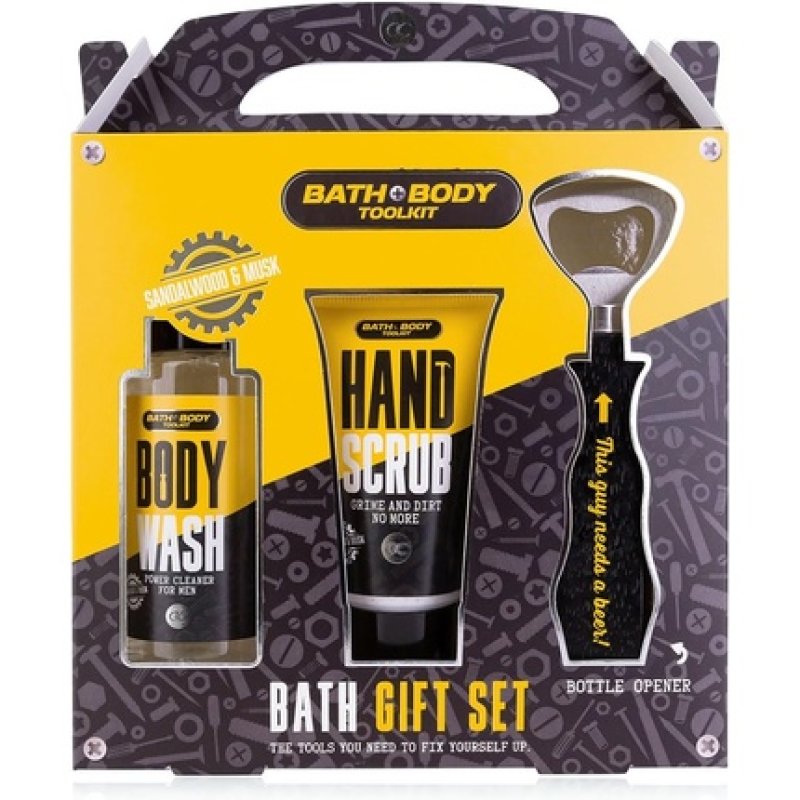 Accentra Bath & Body Toolkit Gift Set for Men with Bottle Opener