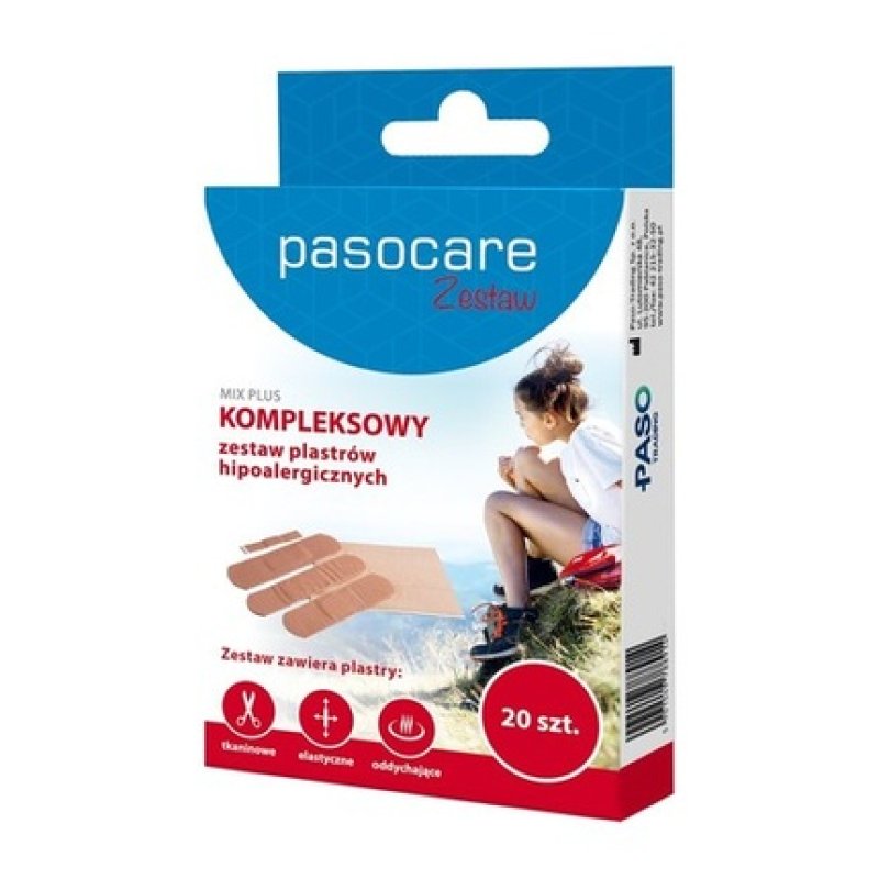 Pasocare Plaster Set 20 Pieces for Minor Wounds and Cuts