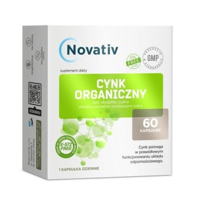 Novativ Cynk organiczny 60 kaps.