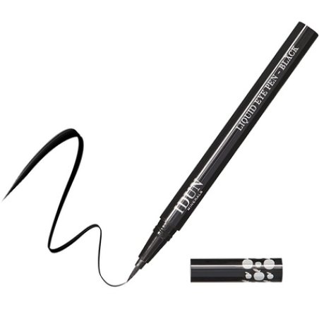 Idun Minerals Liquid Eye Pen Matte Black Long-Wearing Formula with Charcoal and Purified Mineral Pigments 0.02 oz