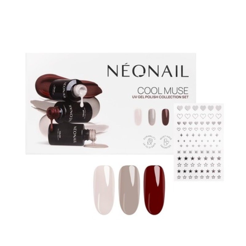 Nonail Cool Muse Collection UV Nail Polish and Nail Sticker Set