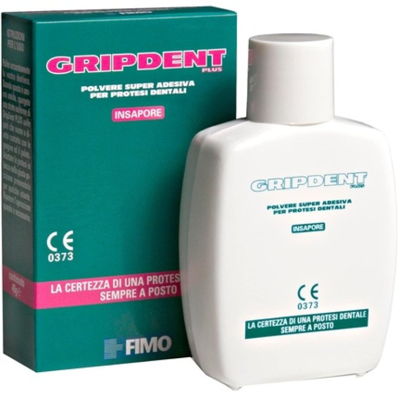 Gripdent Plus Super Adhesive Powder for Dentures and Dental Prosthetics - Non-Irritating, Easy Attachment