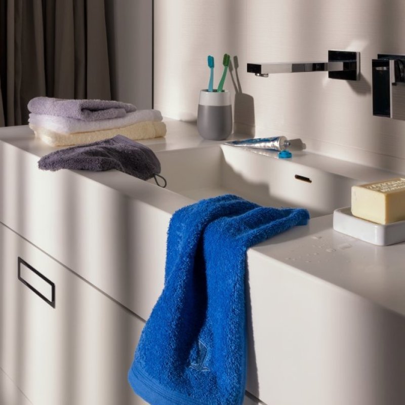 MÖVE Superwuschel Gris Coton Gant de toilette