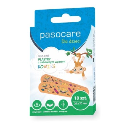Kids Line Plasters With A Funny Pattern - 10 Pieces