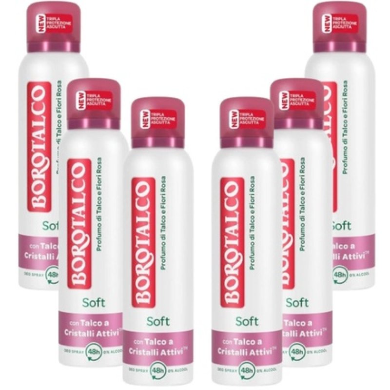Borotalco Soft Deodorant with Talcum and Floral Fragrance 48h Spray 150ml