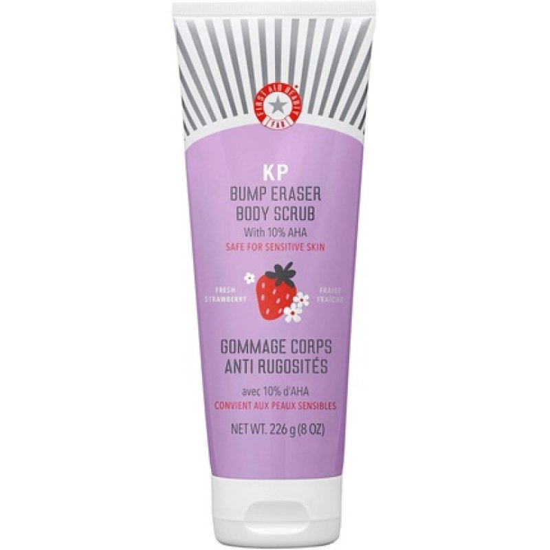 First Aid Beauty KP Bump Eraser Body Scrub with 10% AHA for Keratosis Pilaris