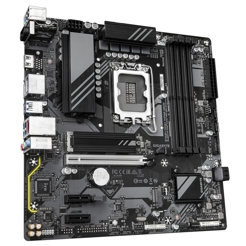 GIGABYTE B760M DS3H WIFI6E GEN5 Motherboard - Supports Intel Core 14th Gen CPUs, 6 2 1 Phases Digital VRM, up to