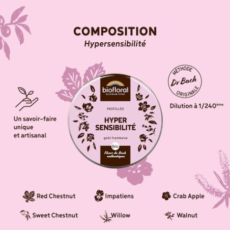 Biofloral Hypersensitivity Organic 165 Tablets for Emotional Sensitivity