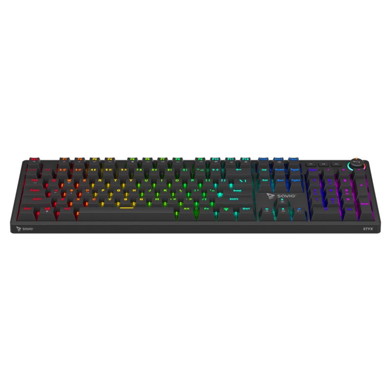 Savio STYX Outemu Brown keyboard Gaming USB QZERTY US International Black