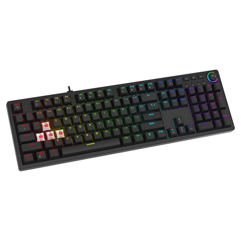 Savio STYX Outemu Brown clavier Gaming USB QZERTY US International Noir
