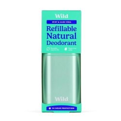 Wild Refillable Natural Deodorant Men's Mint & Aloe Vera 40g