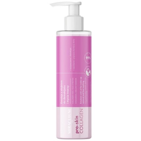 Miraculum Makeup Remover Water KOLAGEN PRO-SKIN with Collagen, Grape Seed Oil & Green Caviar for All Skin Types 200ml
