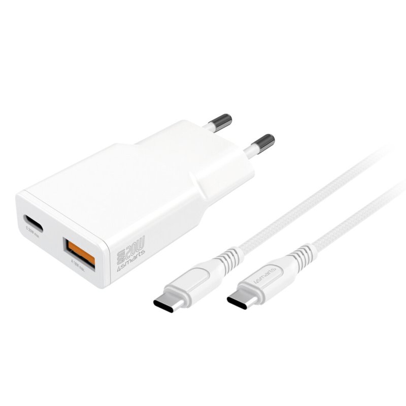4smarts 541509 chargeur d'appareils mobiles Universel Blanc Secteur Charge rapide Intérieure