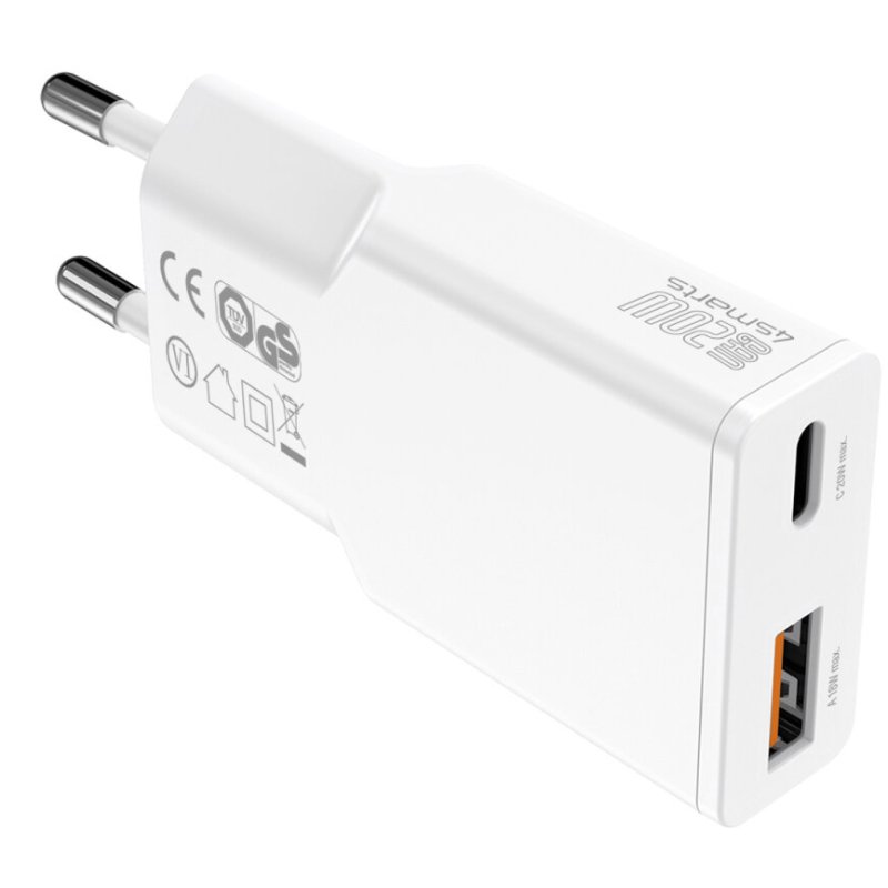 4smarts Ladegert PDPlug Duos Slim 20W GaN USB-C/A USB-C Kabel