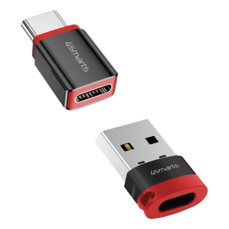4smarts USB-C auf USB-A / USB-C Datenblocker Adapter, 2er Set