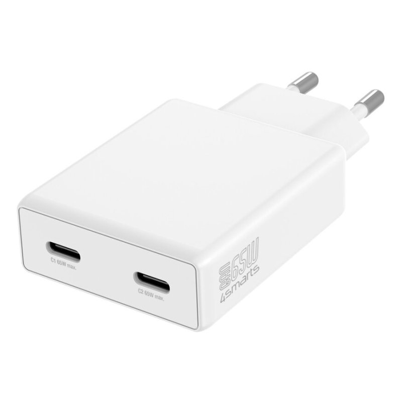 4smarts Netzladegert PDPlug Slim Dual 65W GaN 2C, wei