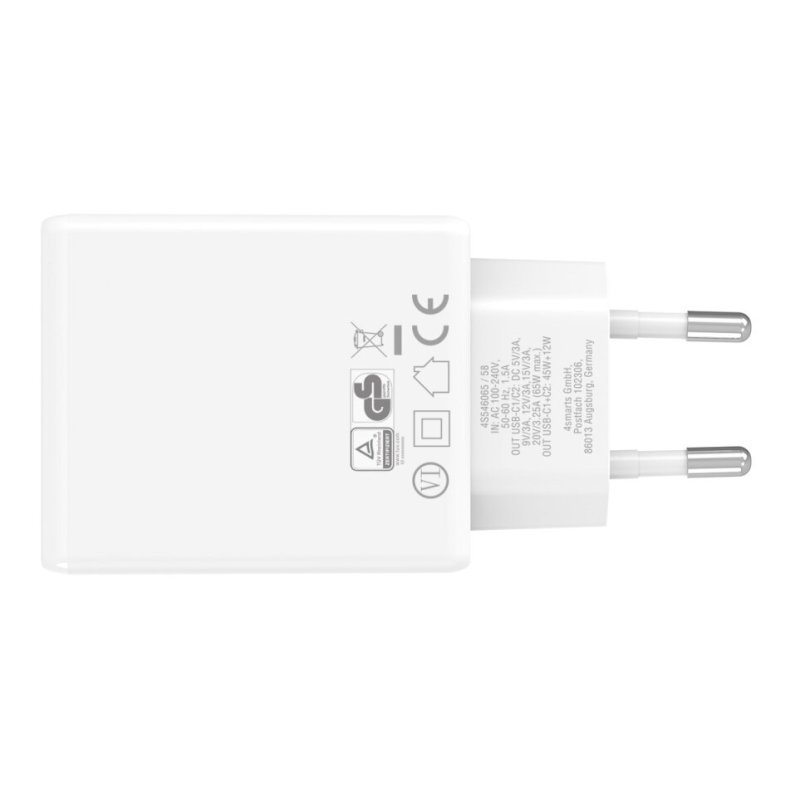 4smarts 546065 mobile device charger Universal White AC Fast charging Indoor