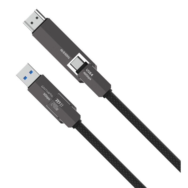 4smarts USB4 HDMI Kabel ComboCord 240W 1,5m