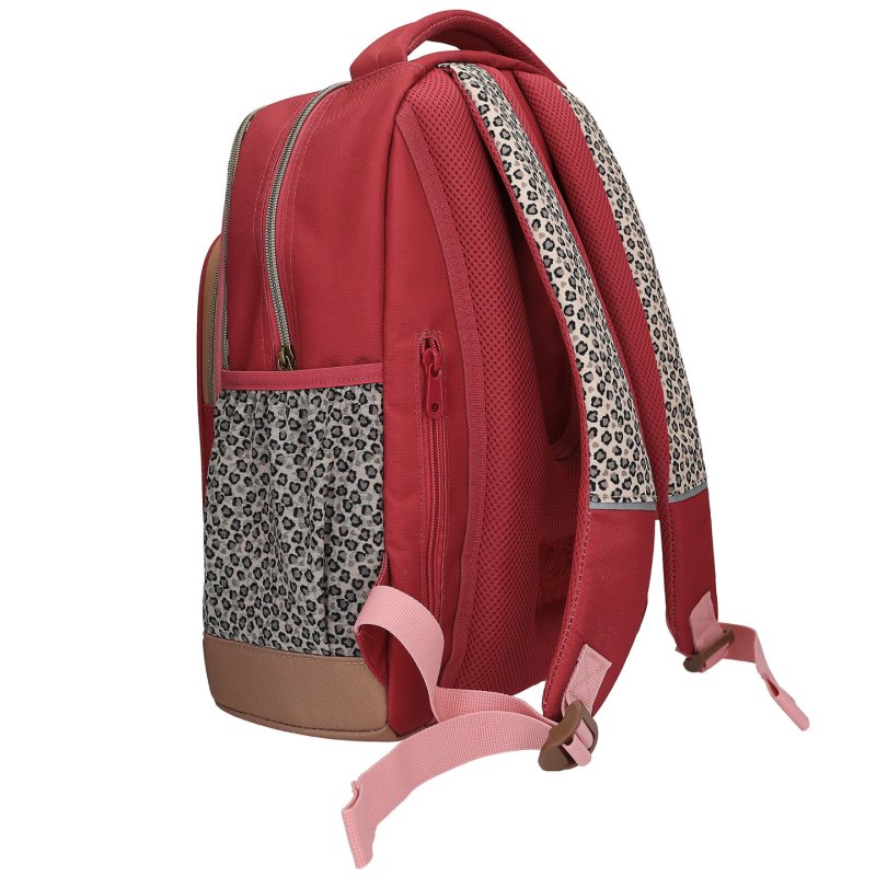 TOPModel - School Backpack LEOHEART - Pink, Berry Red, Brown