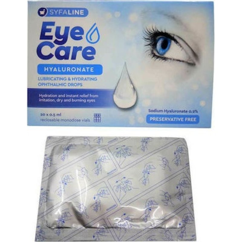 Syfaline Eye Care Hyaluronate Eye Drops - 20 Vials X 0.5ml