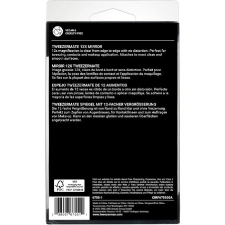 Tweezerman 12x Magnifying Mirror with Suction Cups